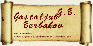 Gostoljub Berbakov vizit kartica